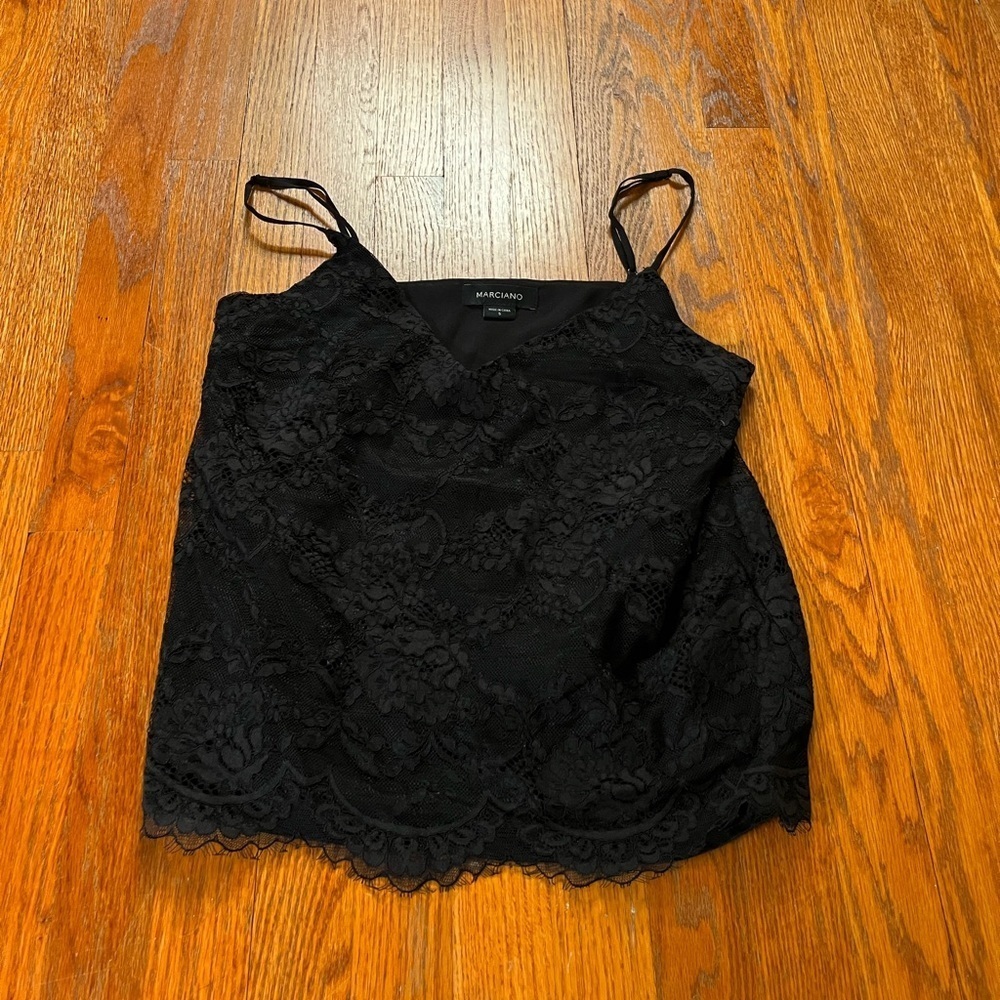 MARCIANO Women’s Black Lace Top Size Small